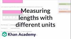 measuring lengths with different units measurement and data early math khan academy