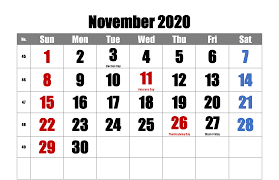 Editable November 2020 Calendar Template In 2020 Calendar Template Excel Calendar Template Printable Calendar Template