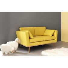 Canape 2 Places Jaune Con Immagini Divano Giallo Vintage Sofa