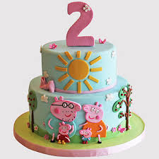 1st Birthday Cake First Birthday Cakes For Boy Girl Ferns N Petals See more ideas about two tier cake, tiered cakes, cake. 2 tier peppa pig themed cake