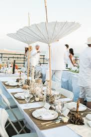Romantic Bali Inspired All White Pop Up Dinner Le Diner En Blanc Handmade Events At Santa Monica Pier Ca Pop Up Dinner Dinner Table Setting Diner En Blanc