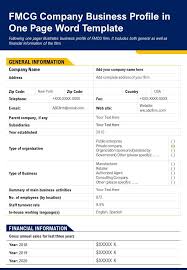 Click on the insert tab; Fmcg Company Business Profile In One Page Word Template Presentation Report Infographic Ppt Pdf Document Presentation Graphics Presentation Powerpoint Example Slide Templates
