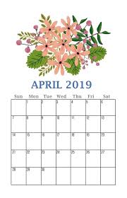 Floral April 2019 Calendar Template Editable Calendar Calendar Printables Printable Calendar Template