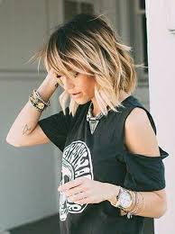Choppy Blonde Lob With Dark Roots Short Hair Styles Medium Length Hair Styles Hair Styles