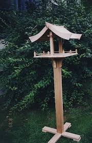 Handcrafted Japanese Shrine Style Bird Feeder Table 2 Japanese Bird Japanese Garden Bird House Plans