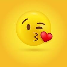 Auf facebook gibt es ihn jetzt auch. Kuss Emoji Kostenlose Vektor