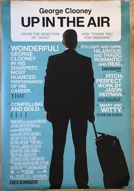 UP IN THE AIR MOVIE POSTER 2 Sided ORIGINAL BUS SHELTER 48X70 GEORGE  CLOONEY | eBay