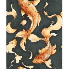 Aesthetic Black And White Koi Fish Wallpaper Ai40600 Seabrook Designs Ai40600 Koi Fish Wallpaper Gold Koi Wallpaper Koi Wallpaper Seabrook Designs