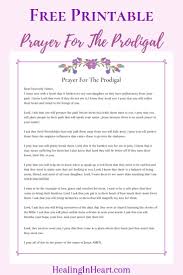 Free Printable Prayer For The Prodigal Printable Prayers Prodigal Prayer For Daughter