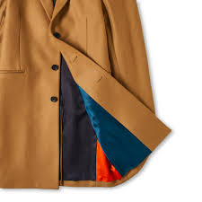 Long coat in rich camel cashmere and wool blend with nipped waist. Paul Smith Wool Single Breasted Coat Camel Fotomagazin