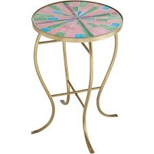 What is a ceramic tile cutter? Teal Island Designs Pastel Mosaic Glass Tile Table With Gold Finish Base Target