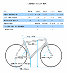 mash bolt cinelli sizing chart cinelli motosport chart