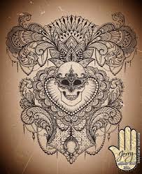 Today, mandala tattoos are made with different styles and colors in order to achieve different. Feminine Back Piece Tattoo Idea Design Skull With Mandala And Lotus Design Beautiful Lace And Mendi Patterns By Dzer Back Piece Tattoo Tattoos Pieces Tattoo
