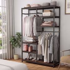 Maybe you would like to learn more about one of these? Tribesigns Free Standing Closet Organizer Double Hanging Rod Clothes Garment Racks With Storage Shelves Heavy Duty Metal Closet Storage Clothing Shelving For Free Standing Closet Standing Closet Garment Racks