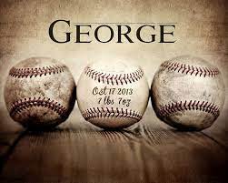personalized baseball print baseball nursery decor 野球 野球ボール ボール