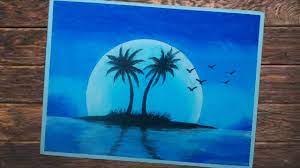 Terbaru 33+ lukisan cat air wallpaper, gambar lukisan kamu harus bersyukur hidup di dunia yang indah. Moonlight Dan Pohon Kelapa Cara Menggambar Pemandangan Malam Dengan Crayon Youtube