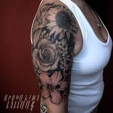 Flowers Tattoo Quarter Sleeve Tattoos Sleeve Tattoos For Women Half Sleeve Tattoos Color