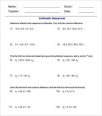 It explains how to calculate the common ratio of a. Geometric Sequence Worksheet Geometric Sequences Arithmetic Sequences Arithmetic
