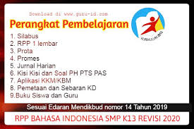 Silabus bahasa indonesia smp kelas 7 kurikulum 2013 pdf. Rpp 1 Lembar Smp Bahasa Indonesia Kelas 7 8 9 Revisi 2020 Halaman 1 Kompasiana Com