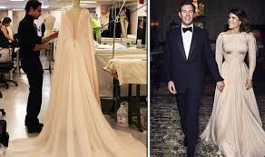 Princess eugenie's peter pilotto wedding gown featured a low back, deliberately designed to reveal the scar on her back from her childhood spinal surgery to address her scoliosis. Princess Eugenie 2nd Dress Off 65 Felasa Eu