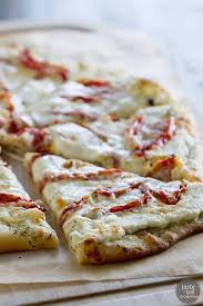 White Pizza Recipe With Roasted Tomatoes Taste And Tell Recipe Recipes Pizza Recipes Food