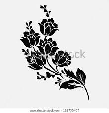 Outline Flower Stock Photos Images Pictures Shutterstock Design Elements Flower Silhouette Floral Border Design