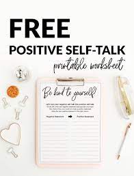 Free Positive Self Talk Printable Worksheet Negative Self Talk Positive Self Talk Self Talk