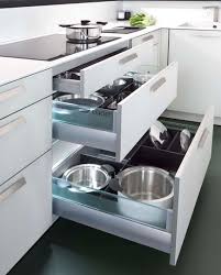 Most kitchen cabinets that use metal drawers have at least 2 metal sides on each drawer where the drawer slides attach and function within the sides. Modern Lighted Kitchen Cabinets