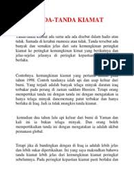 Lelaki merupakan sperma dan sel seksual perempuan dikenali ovum yang. Tanda Tanda Kiamat
