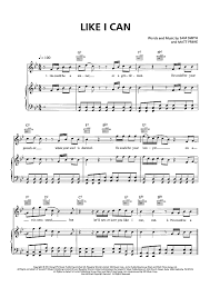 Like I Can Sheet Music Printable Sheet Music Music