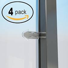 3m adhesive sliding door lock for patio closet windows rv baby proof child safety latch 4 pack by safetyne baby proofing doors sliding doors baby proofing