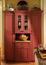 Cranberry Colored Kitchen Cabinets Kitchen Pantry Love This Color With Black Or Crea Red Kitchen Cabinets Rustic Kitchen Cabinets Kitchen Cabinet Design
