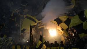 In second half both aik and djurgården fans lighted lot of flares. Aik Stock Video Footage 4k And Hd Video Clips Shutterstock