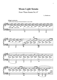 The first movement of beethoven's piano sonata no. Moonlight Sonata First Movement Free Sheet Music By Ludwig Van Beethoven Pianoshelf