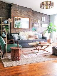48 Marvelous Shabby Chic Living Room Brick Wall Decoration Ideas Livingroomideas L Boho Chic Living Room Decor Brick Wall Living Room Chic Living Room Decor
