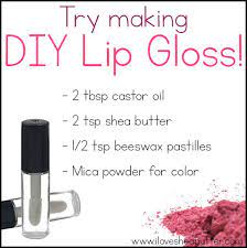 Make Your Own Diy Shea Butter Lip Gloss At Home You Need Mica Powder For A Beautiful Natural Color Gloss Diy Diy Lip Gloss Diy Lips