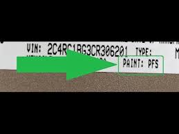 how to find your chrysler paint code