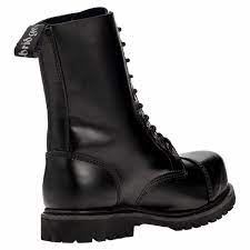 Mens vintage getta grip rangers 14 eye boots punk black leather boots sz.8 wmn 9top rated seller. Kb Gothic Steel Toe Boots Black 10 Loch 10 Loch Ranger Boots Kampfstiefel Springer Stiefel Knightsbridge Gothic Rangers Armyshop Bw