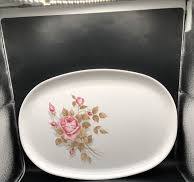 Melmac Dinnerware, 8219-14 Boonton Molding White With Roses ...