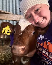 Some days are hard. Some days you get to snuggle baby calves. Those are the  best days. ❤️
