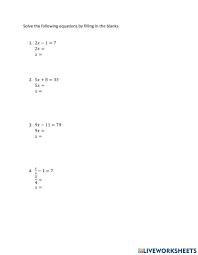 To get the pdf worksheet, simply push the button titled. Solving Two Step Equations Interactive Worksheet