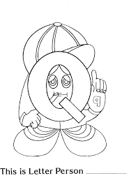 Letter Person Q Printable Coloring Page People Coloring Pages Letter People Coloring Pages
