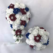 Feather winter wedding bouquets really give a light and airy feel to the occasion, which bouquets made out of lollipops or any other type of candy are 100% adorable, and depending on your wedding. Artificial Wedding Flowers Package Snowflakes Roses 3 Colours