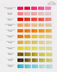 Color Swatch Chart Page 1 Watercolor Misfit