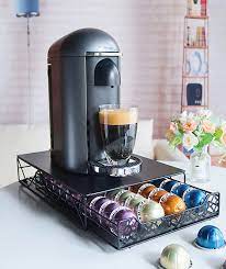 Best coffee capsule machine philippines flags coloring pictures. Buy Recaps Coffee Pod Holder Drawer Storage Coffee Capsules Kitchen Organizer Compatible With Vertuoline Stores 40 Capsules Black Color Online In Indonesia B07xwwf3dk