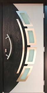 Sidelong Arc Modern Stainless Steel Sus304 Entrance Entry Commercial Office Store Front Wood Timber G Single Door Design Modern Front Door Door Design Interior