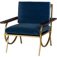 Labelle Regency Curved Gold Blue Velvet Armchair 1 623 Liked On Polyvore Featuring Home Furniture Chairs Deco Chairs Art Deco Chair Blue Accent Chairs