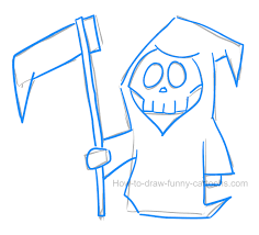 How To Draw A Cartoon Grim Reaper In this case, we need to draw white shapes (that can also be partially transparent to. how to draw a cartoon grim reaper
