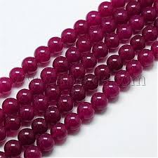 Natural Malaysia Jade Bead Strands Round Dyed Beads Mediumvioletred 1 95 Size About 6mm In Diameter Hole Bead Strand Jade Beads Bracelets Handmade Beaded