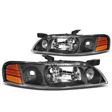 Amazon.com: DNA Motoring HL-OH-072-BK-AM Black Housing Amber Corner  Headlights Replacement For 00-01 Altima : Everything Else